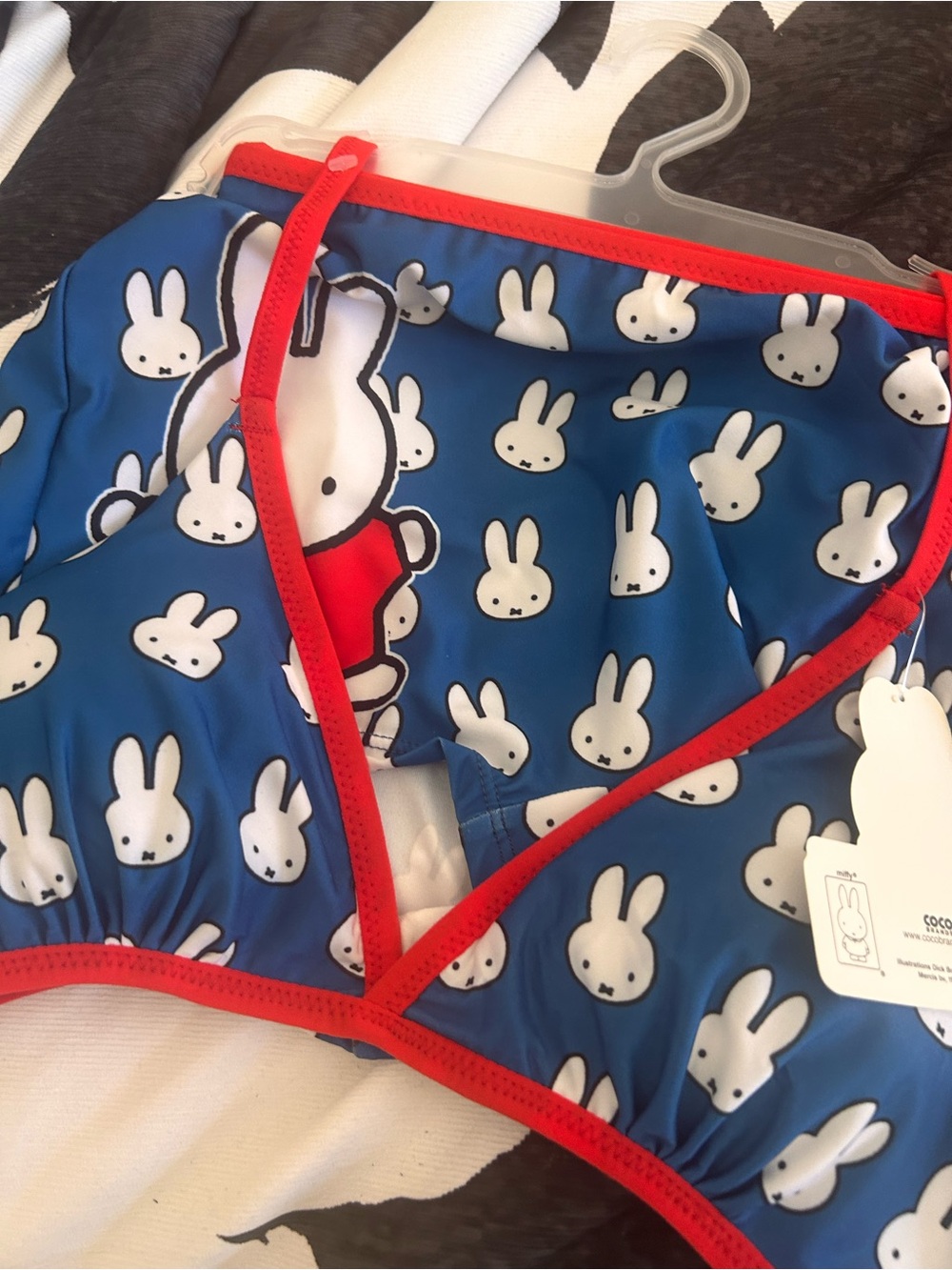 miffy Blue & Red Bunny Print Bikini Panties